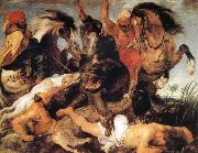 Peter Paul Rubens Hippoptamus and Crocodile Hunt France oil painting artist